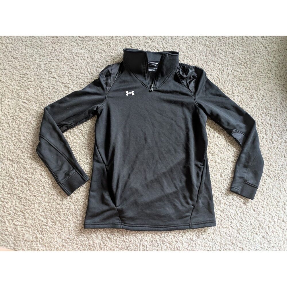 Under Armour Long Sleeve Black Work out Quarter Zip Top Sz XS